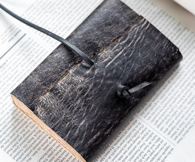 Rustic Wrap Journal - Natural Edge Leather Notebook Cover