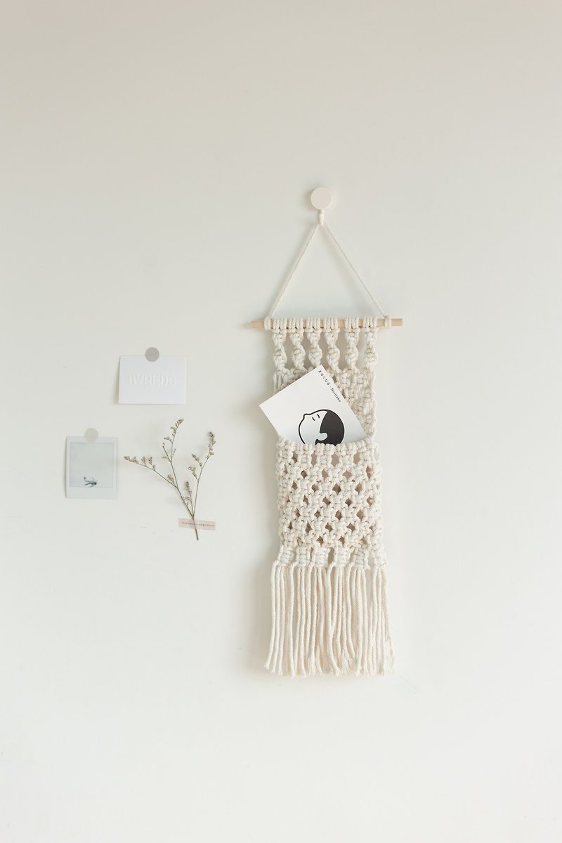 Macrame  Wall organized and decorate - Wall Décor - Cotton & Hemp White