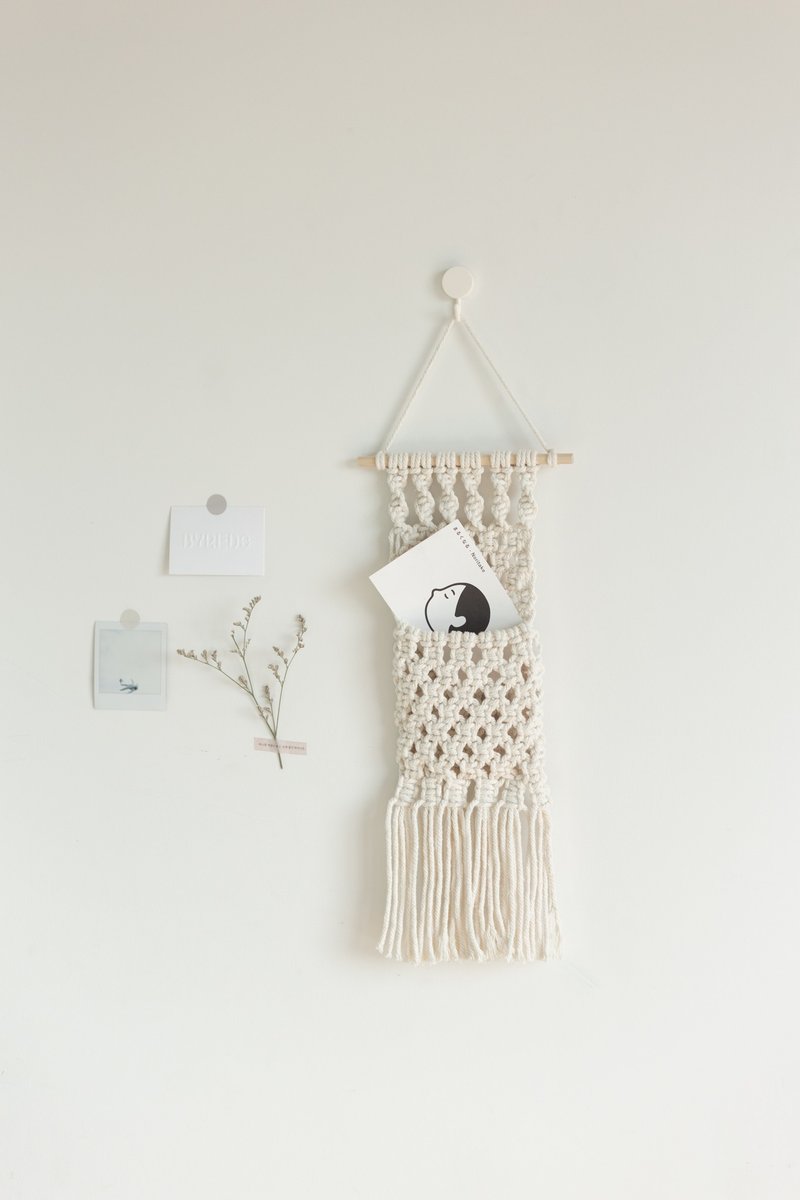 Macrame  Wall organized and decorate - 牆貼/牆身裝飾 - 棉．麻 白色