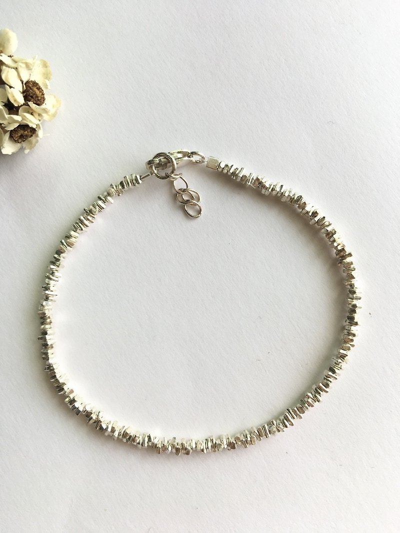 Crushed sterling silver irregular bracelet - Bracelets - Other Metals Silver