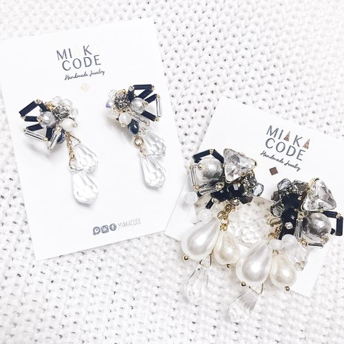 ハンドメイド スワロフスキー＆パールのピアス a92c5e0f68a2336b3ff6871398512a