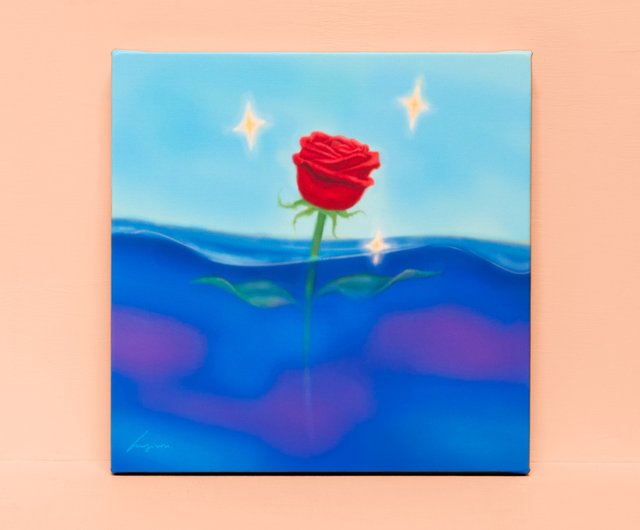 梦境 On The Wall 8 Rose On The Sea Art Micro Jet Frameless Painting Limited Digital Print Shop Zhou19 Posters Pinkoi