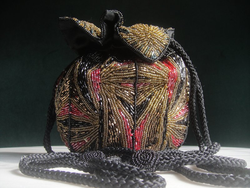 Glorious Era OLD ERA_Early second-hand Taiwanese handmade blessing bag, lady's beaded bag - Handbags & Totes - Other Materials 