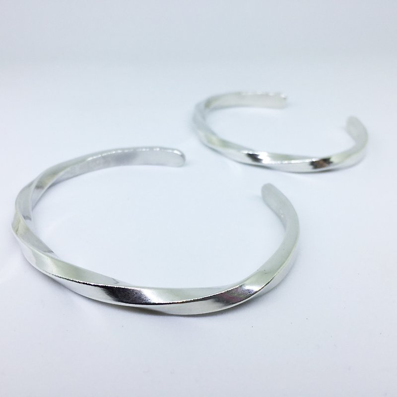 翻轉銀系列 4+4 情侶手環 １對 - 手鍊/手環 - 其他金屬 銀色
