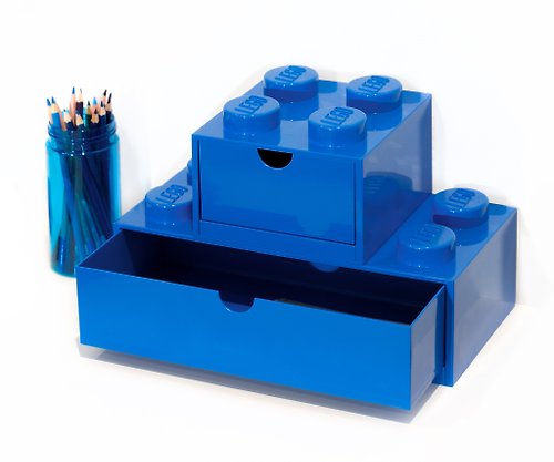 Room Copenhagen 台灣代理（昱瑒） Room Copenhagen 樂高LEGO 桌上型八凸抽屜收納箱-藍色(40211731)