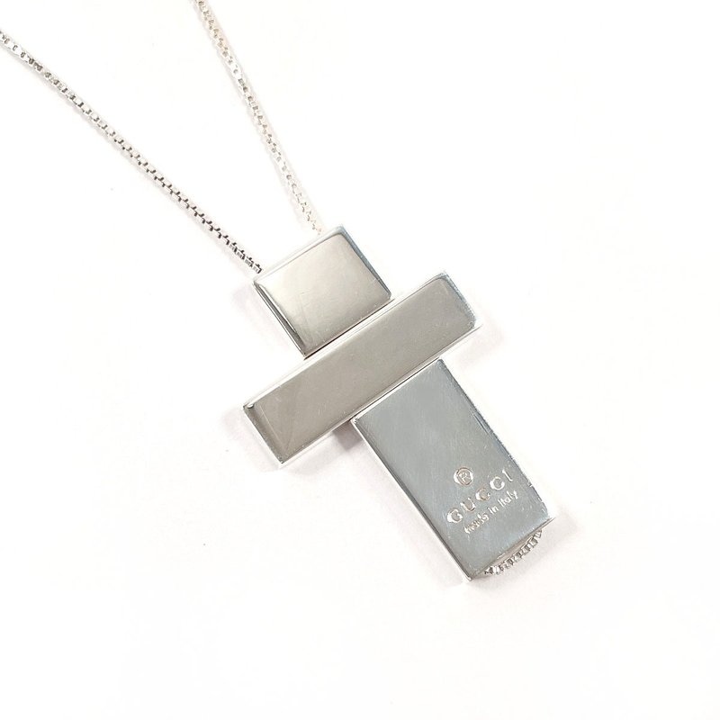 【日本直送 中古美品】グッチ GUCCI ネックレス セパレート クロス 十字架 シルバー925 アクセサリー 新品仕上げ済み - 項鍊 - 純銀 銀色