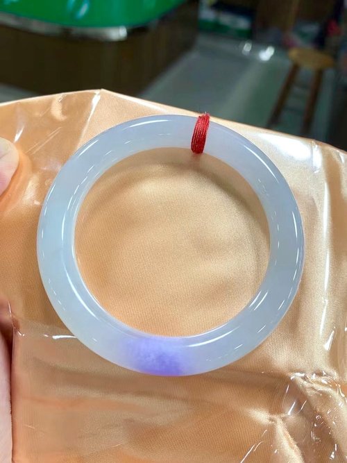 Good Morning Studio 冰種翡翠天然翡翠玉鐲A玉手鐲 玉鈪 • 冰種紫羅蘭翡翠圓鐲