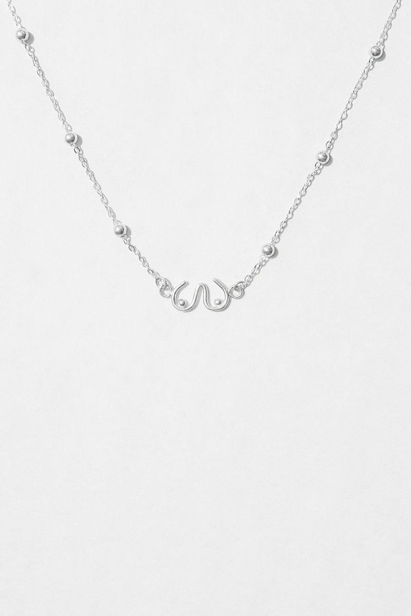 Nude Necklace 裸 頸鍊 - 項鍊 - 純銀 銀色