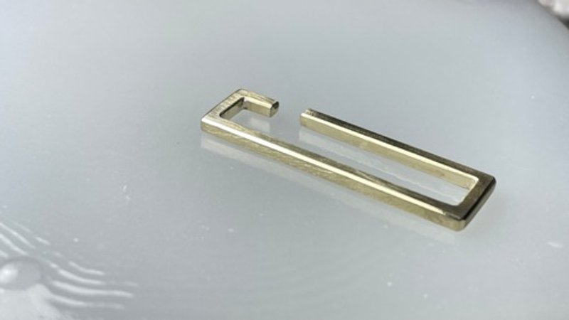 Brass Rectangle Earcuff - 耳環/耳夾/耳骨夾 - 其他金屬 