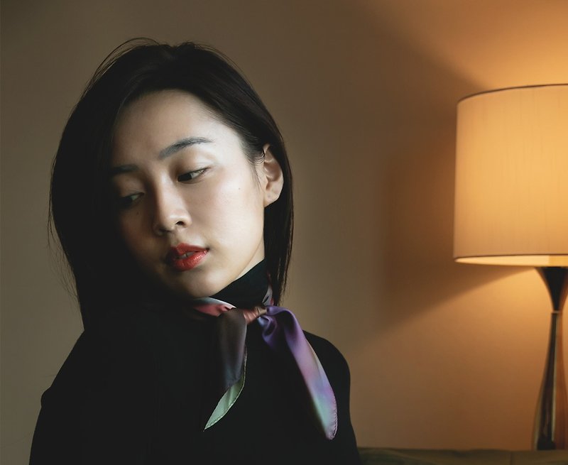 【日本の絶妙な職人技】フランスのロマンチックな風合い - ブティックファッションシルクスカーフ - 53 x 53 cm - スカーフ - シルク・絹 