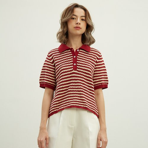 jellyplease AMU knit polo - made of 100% cotton yarn