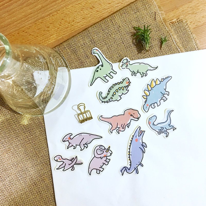 Dinosaur Research Center // Large Dinosaur Sticker Pack 10 - Stickers - Paper White