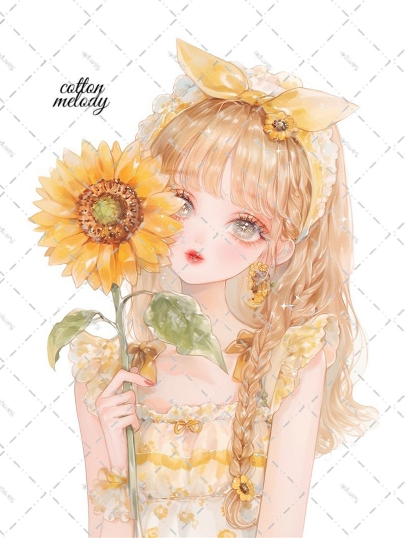 original sticker no.6143 人物ステッカー オリジナルステッカー 人物ステッカー 女の子ステッカー オリジナル人物ステッカー - 貼紙 - 紙 