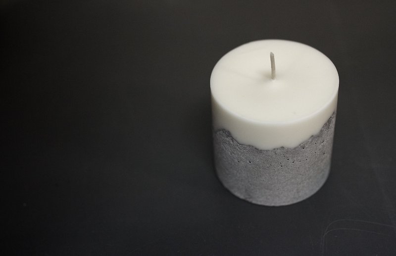 Cement candle light scented candle-ANDLE - Candles & Candle Holders - Cement White