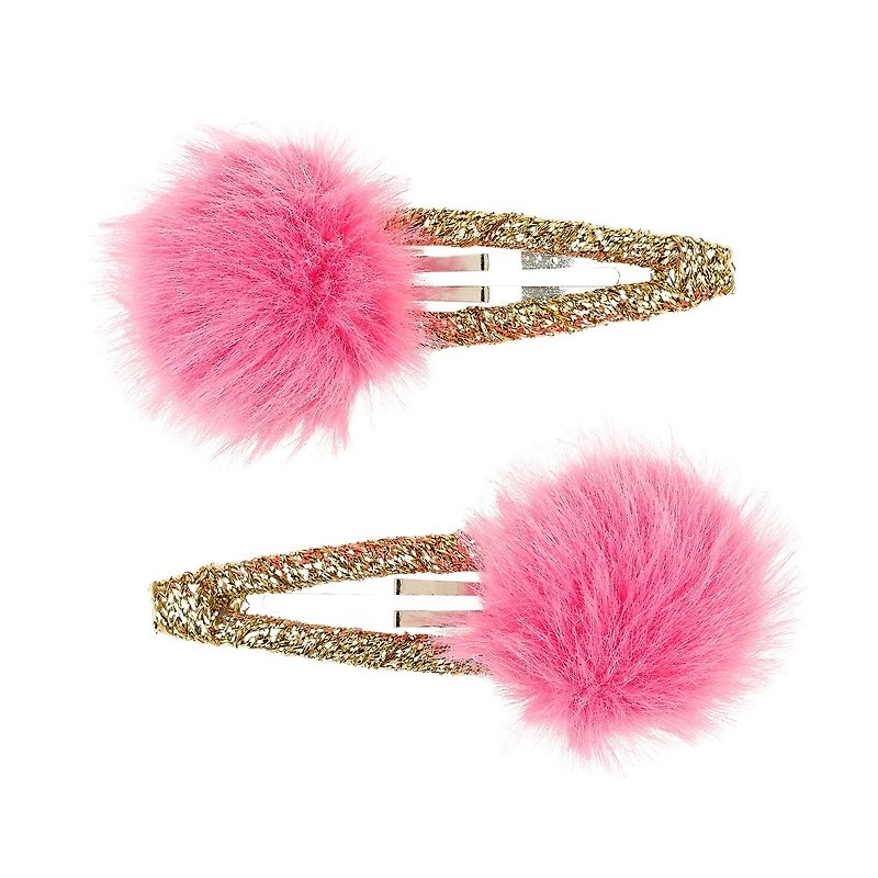 Dutch Souza retro pink hair hair clip set - เครื่องประดับผม - ไนลอน สึชมพู