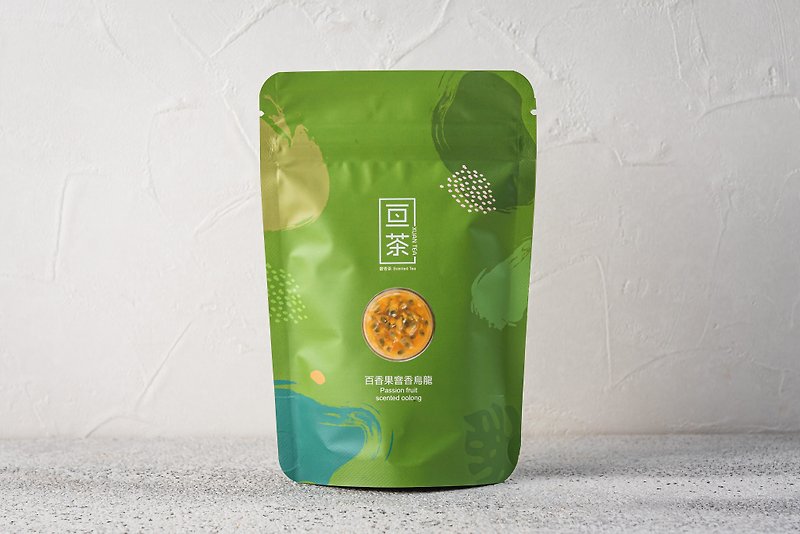 【パッションフルーツ烏龍茶ティーバッグ】フルーツの香り オリジナルリーフ立体ティーバッグ 5個入｜玄茶 - お茶 - 食材 グリーン