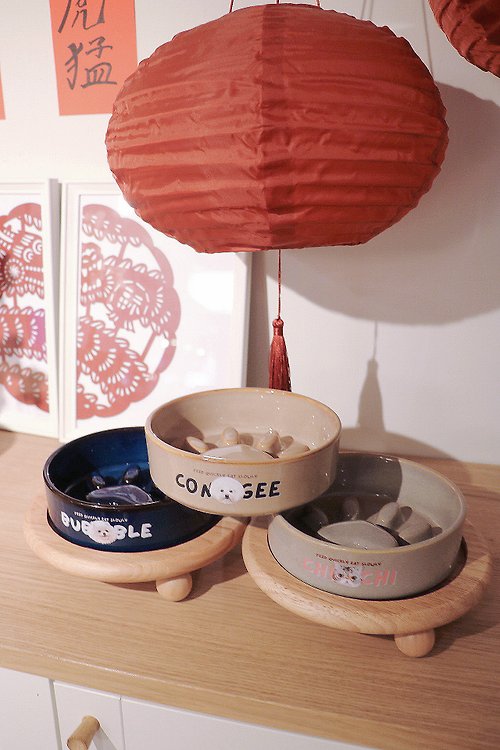 Siumi.Draw 客製化日式寵物陶瓷慢食碗