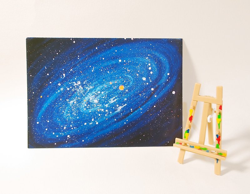Quietly draw cool cards / multi-function storage postcards / universe - Cards & Postcards - Paper Blue