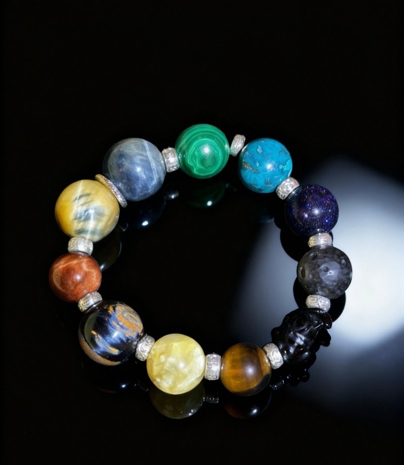 Crystal.EAA 設計款水晶手鏈 星際密語 彼得石 孔雀石 鳳凰松 - 手鍊/手環 - 水晶 多色