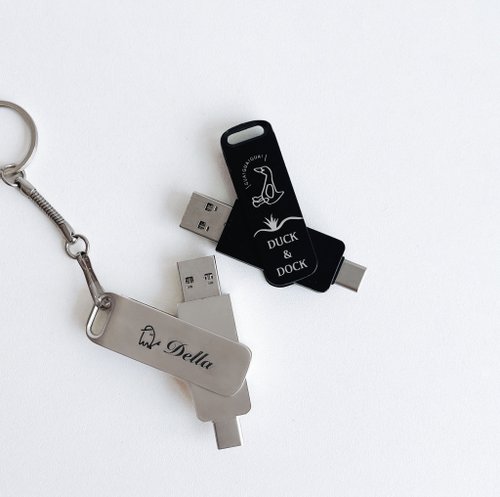 金雀文創禮品 客製化 雙用USB 高速雙用旋轉隨身碟 type-a type-c 筆電隨身碟