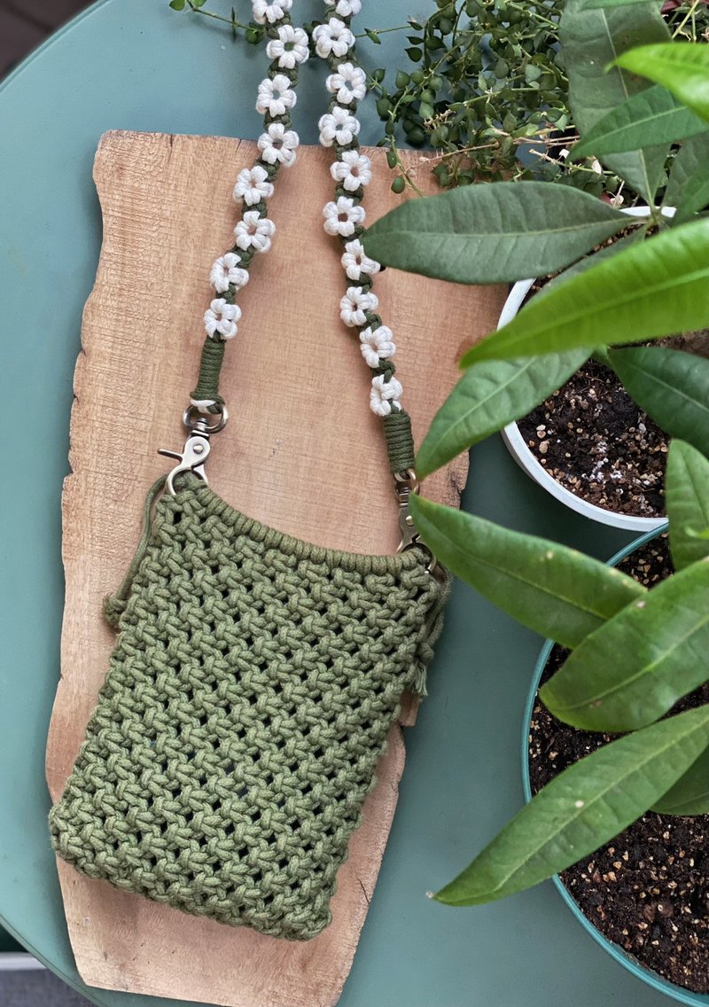 Macrame French Braided Small Messenger Bag Mᴀᴄʀᴀᴍᴇ ʟɪᴛᴛʟᴇ ʙᴀɢ - Messenger Bags & Sling Bags - Cotton & Hemp 