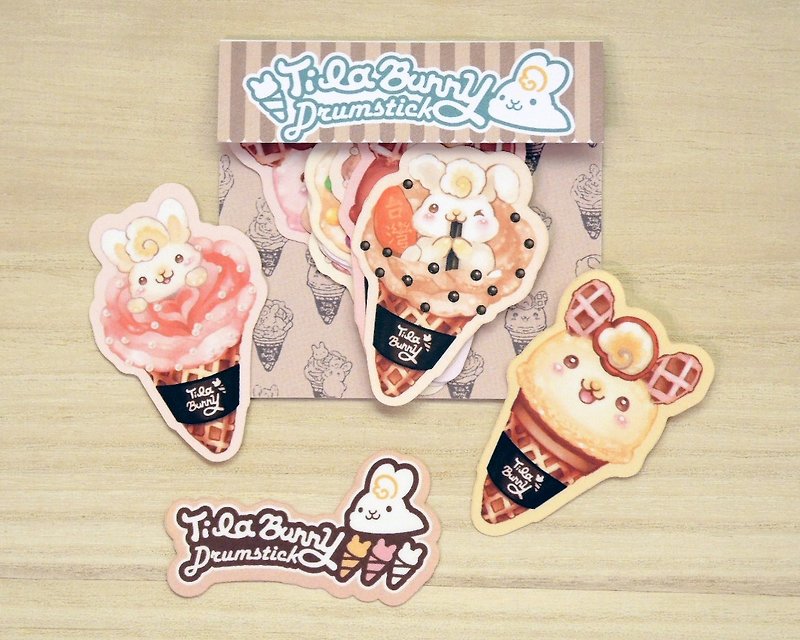 Sticker pack-Ice Tube Bunny - Stickers - Paper Multicolor