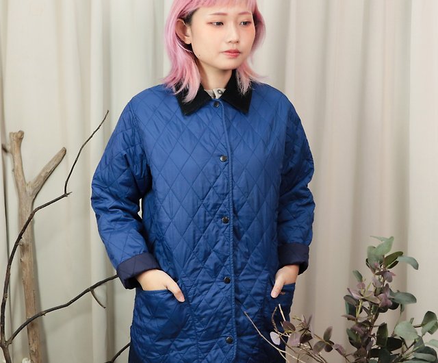 Tsubasa.Y│Barbour Quilted Jacket 003 Blue, Quilted Lightweight