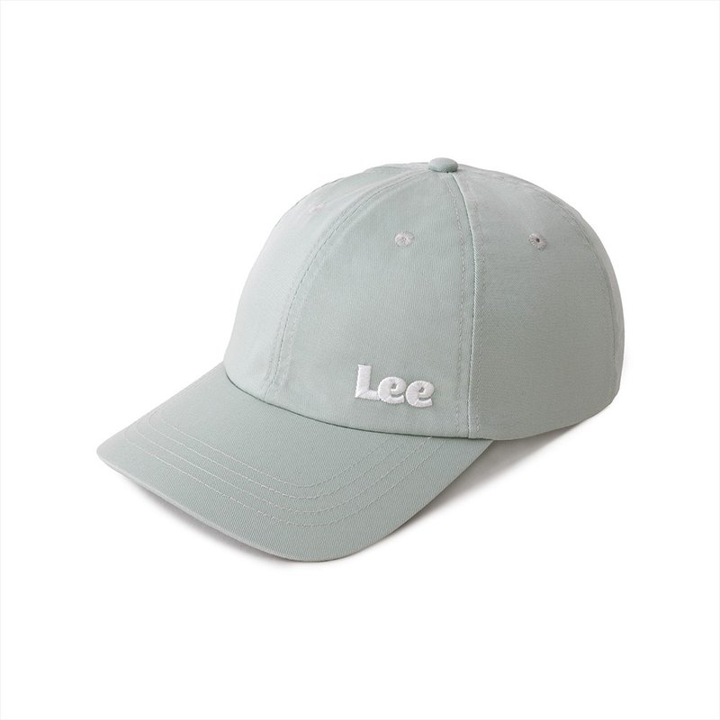 Lee 側邊刺繡小LOGO 可調式 棒球帽 灰湖綠 - 帽子 - 聚酯纖維 綠色