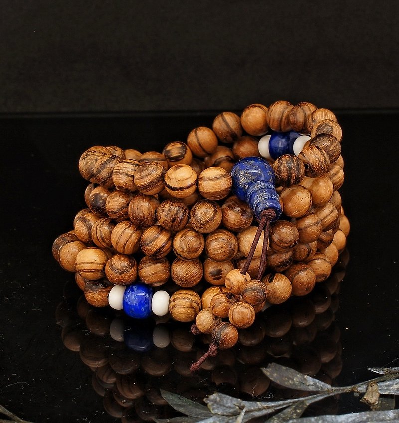 Wood Beads 17 108 pcs 3 wraps 8mm bracelet - Bracelets - Wood 
