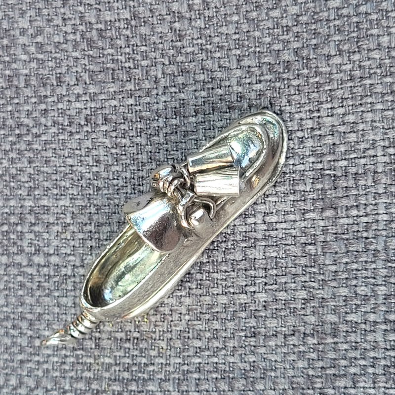 Loafers sterling silver pendant - Necklaces - Sterling Silver Transparent