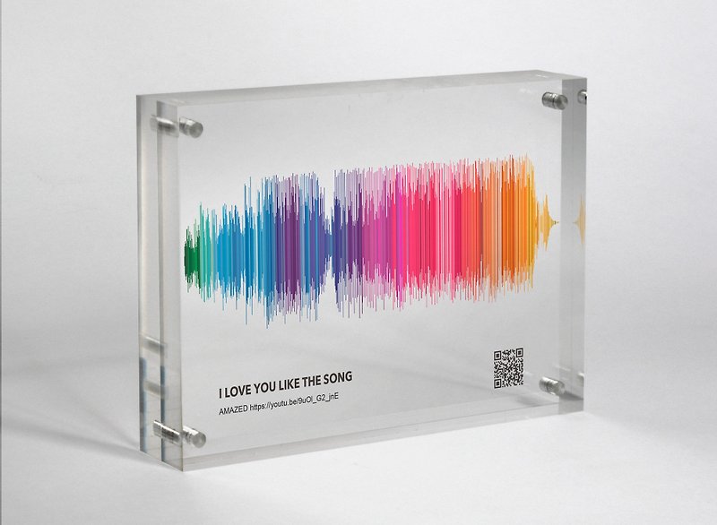 Customized Sound Wave Prints Gift for Anniversary, Valentines Day and Birthday - Items for Display - Acrylic 