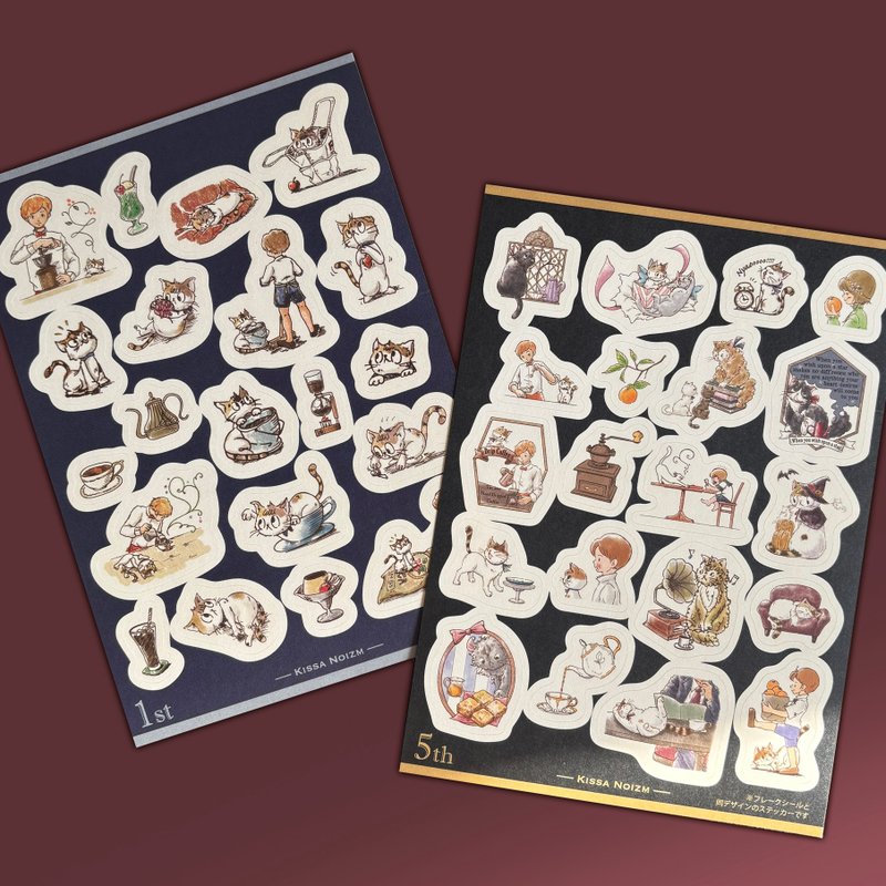 Coffee shop sticker sheet 1st / 5th - สติกเกอร์ - กระดาษ หลากหลายสี