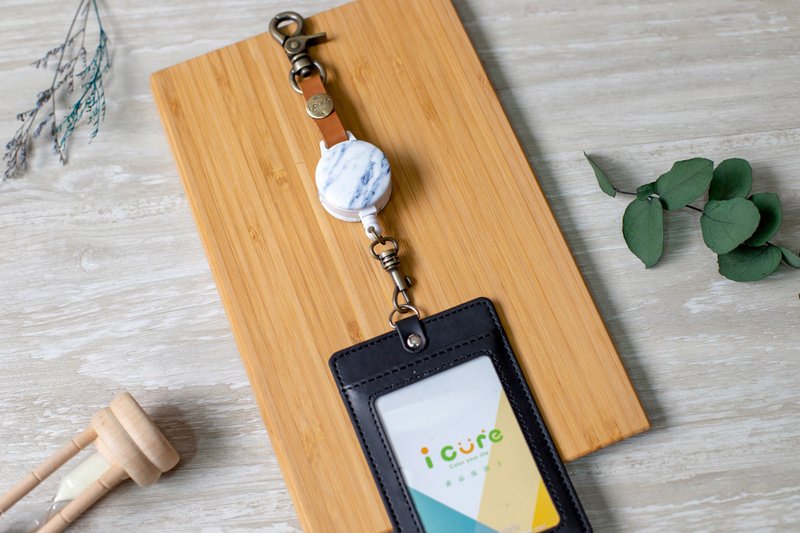 i好鉤 伸縮證件套組 -漸變色系列 / 大理石_AVN9 - 證件套/識別證套 - 其他材質 白色