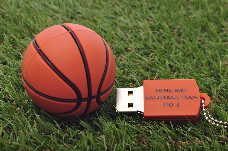 Basketball shape flash drive 16GB + single-sided printing