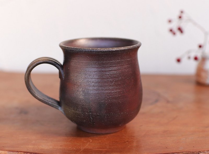Bizen coffee cup (large) c8-052 - Mugs - Pottery Brown