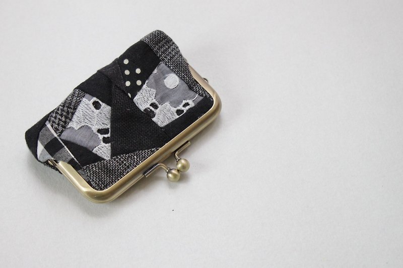 spica.g/ card case - กระเป๋าเครื่องสำอาง - ผ้าฝ้าย/ผ้าลินิน สีดำ