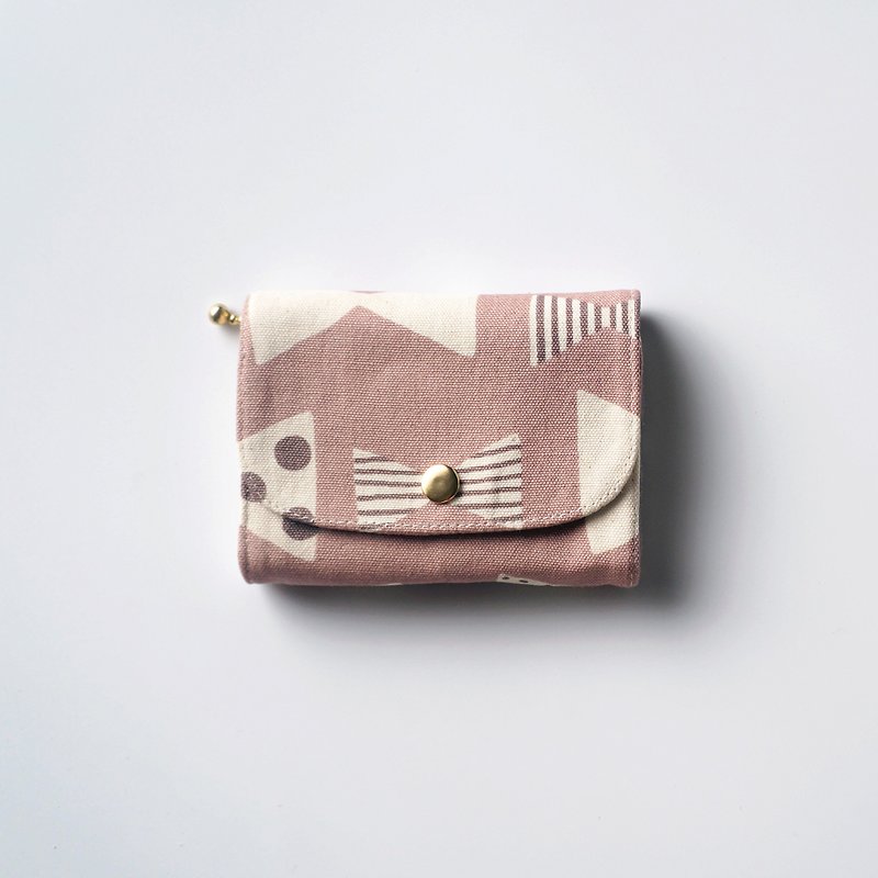 Mini coin purse/three-layer folder - กระเป๋าสตางค์ - ผ้าฝ้าย/ผ้าลินิน หลากหลายสี