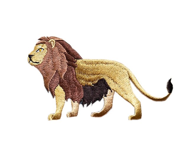 Novigo Extinct Animal Ironing Embroidery Barbary Lion ショップ Novigo バッジ ピンズ Pinkoi
