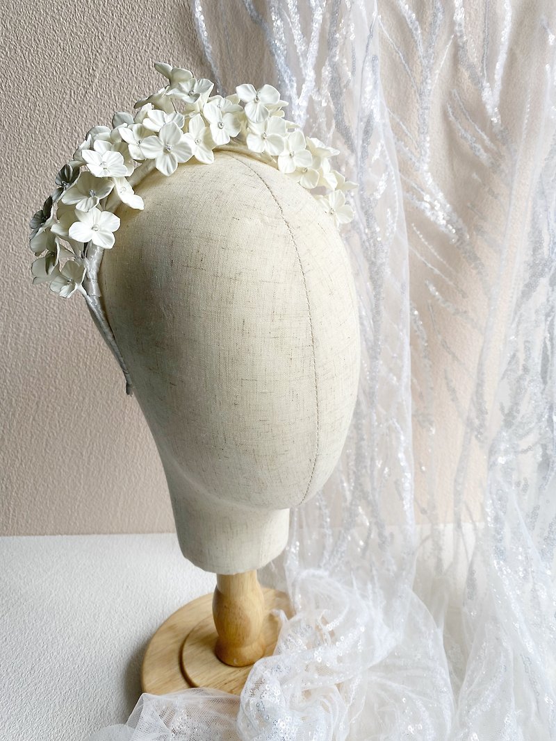 Clay Hair Accessories White - Vanessa Headpiece
