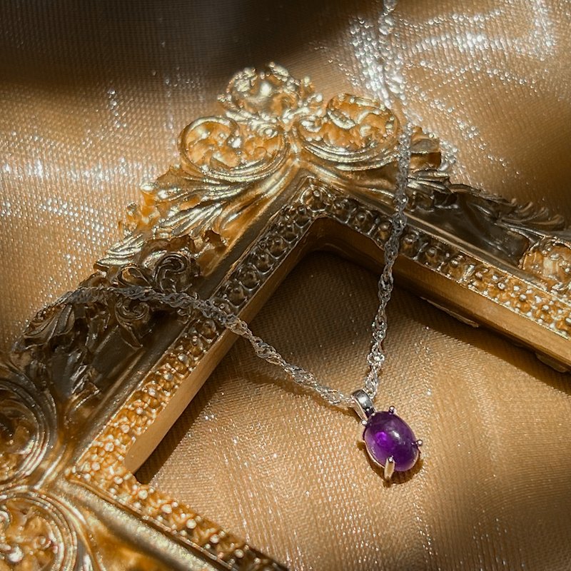 CGCI Chuangen crystal | Audrey's secret | Natural amethyst necklace | Natural stone - สร้อยคอ - เครื่องประดับพลอย 