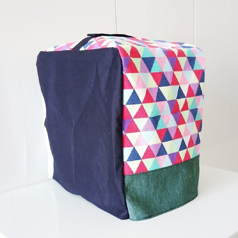 Bread Maker Cover (Colorful Triangles x Dark Blue)【Customizable】 - Other - Cotton & Hemp Blue