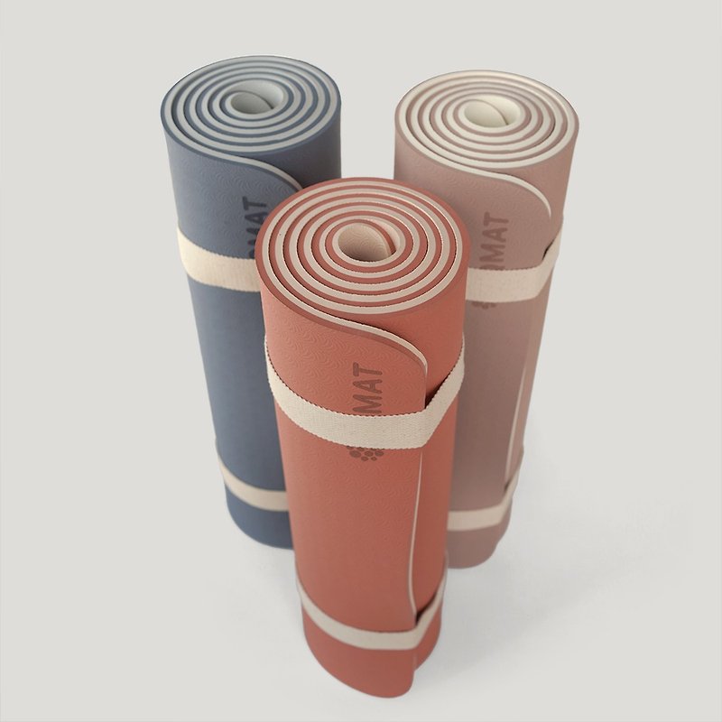 【QMAT】10mm thick yoga mat made in Taiwan - Yoga Mats - Eco-Friendly Materials Multicolor