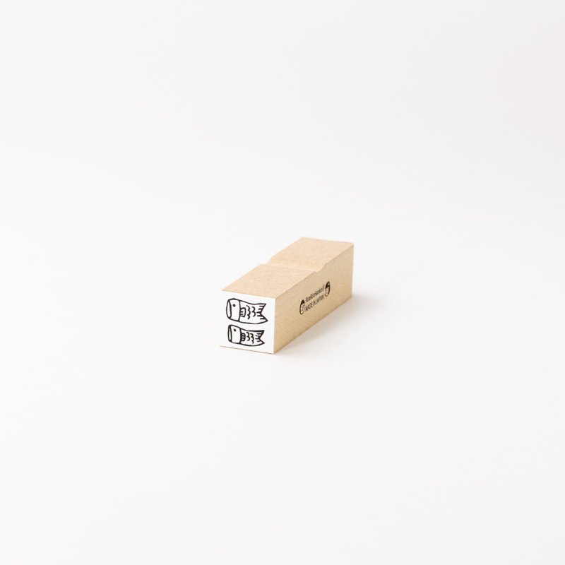 Renewal Koinobori*Rubber stamp*15mm square*R984 - ตราปั๊ม/สแตมป์/หมึก - ไม้ 