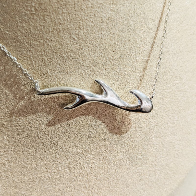 On Your Way Yearning | Antler Necklace - Necklaces - Sterling Silver Silver