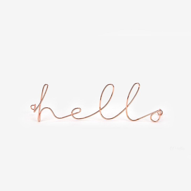 Dailylike rose gold letters modeling wall hook-01 Hello, E2D06702 - Wall Décor - Other Metals Pink
