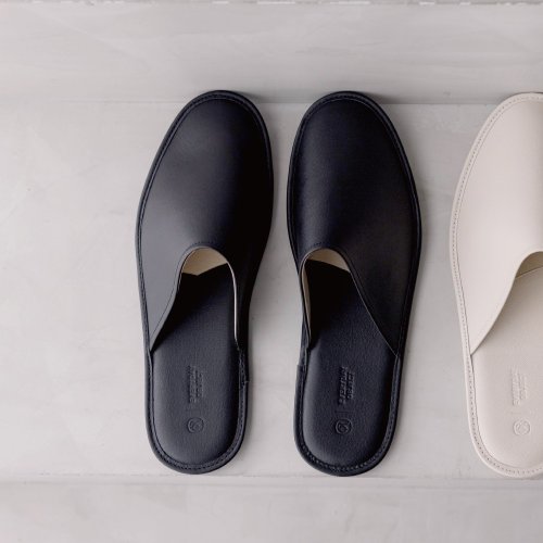 ORINGO 林果良品 EVERYDAY OBJECT聯名蠟感牛皮室內拖鞋 夜幕黑 送禮 林果良品