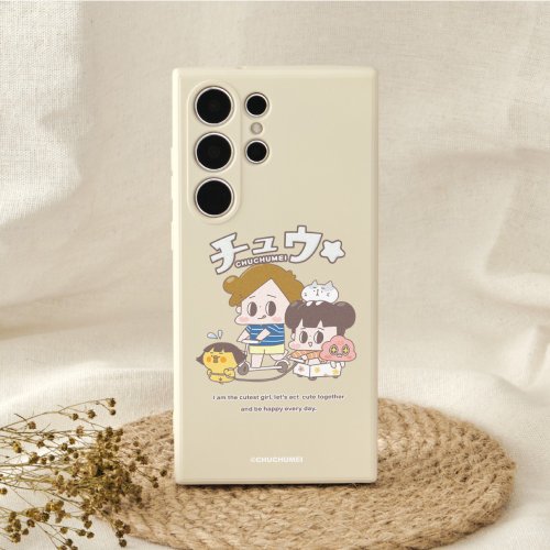 TOYSELECT 啾啾妹一家五口純色矽膠SAMSUNG手機殼