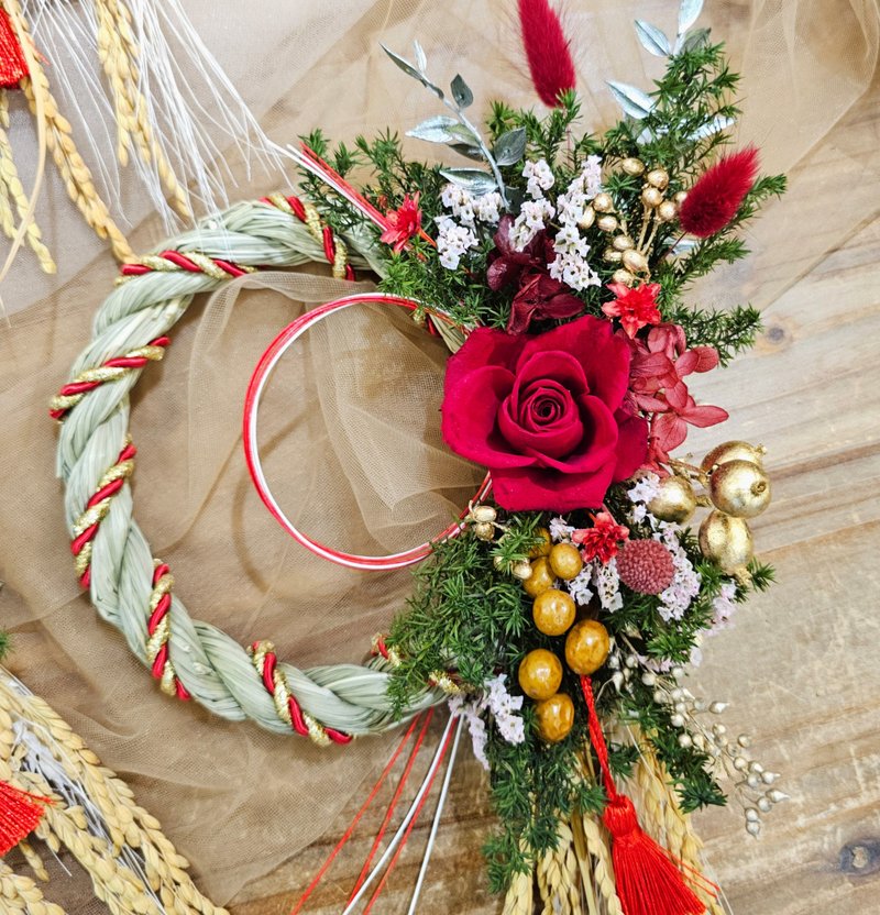 新春日式注連繩/兩款 快速出貨 現貨 - 乾燥花/永生花 - 植物．花 多色