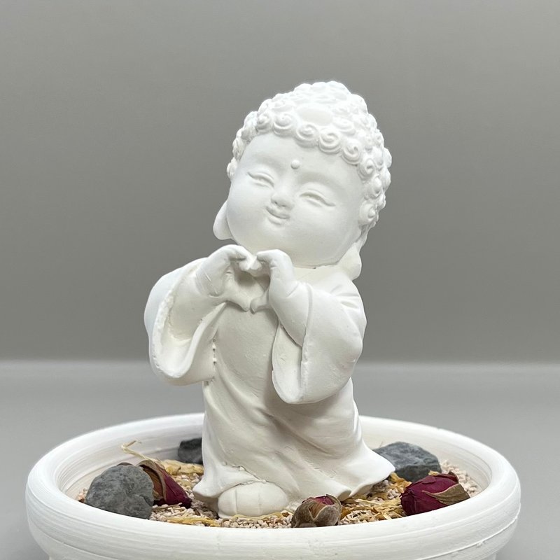 淨念吉祥小佛之佛愛  中盤豪華套組 擴香套組 居家香氛 - 香氛/精油/擴香 - 其他材質 白色