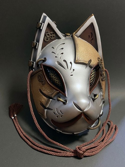 silver fox銀狐 muffler／ライトブラウン／GAKE日本製❣️ silver fox(銀狐 )muffler／ブラウン品番B／GAKE 日本製❣️